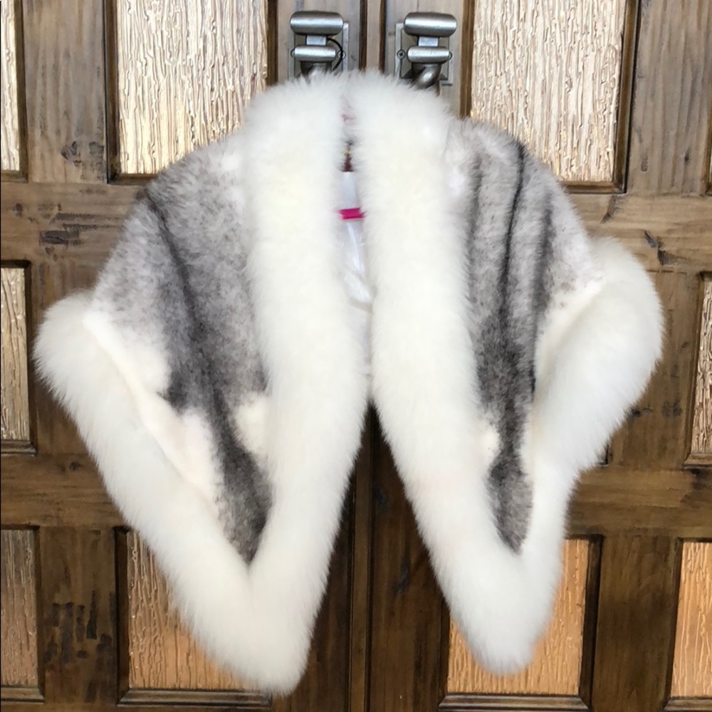 Mink fur shawl